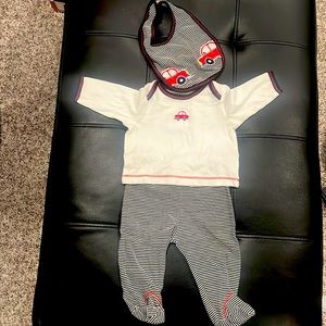 Little Me three piece matching set size 3 months